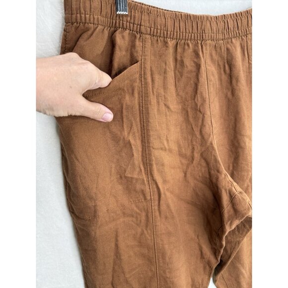 Old Navy Women's Rust Tapered Linen Pant Size Large NWT - Picture 3 of 8